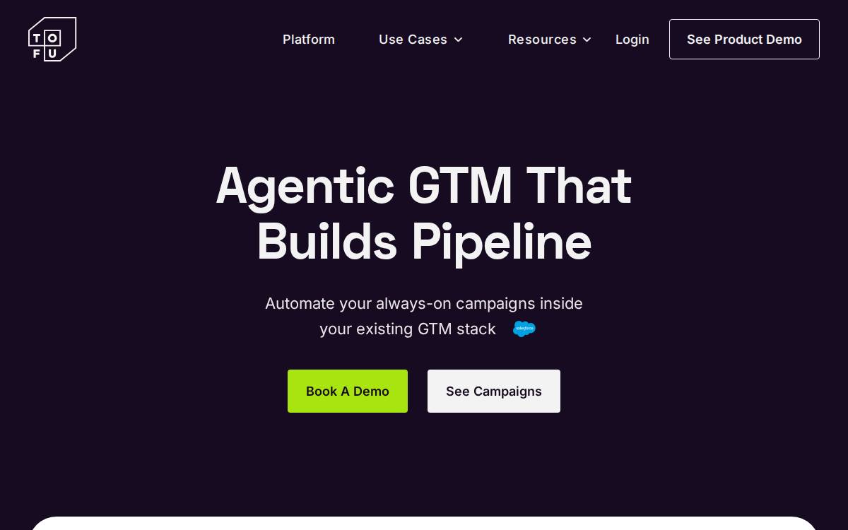 Tofu website preview