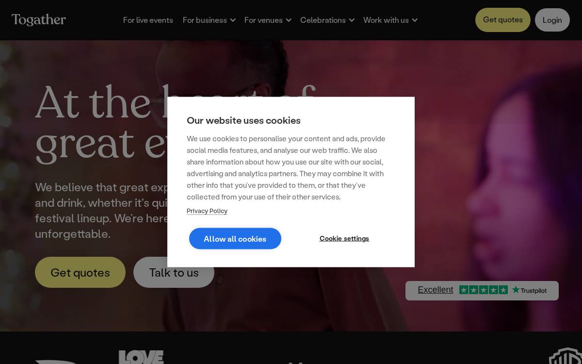 Togather website preview