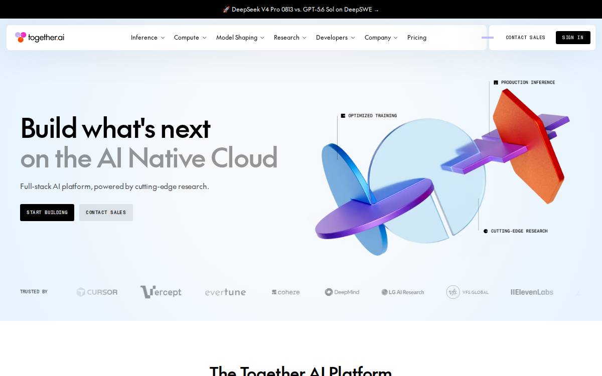 Together AI website preview