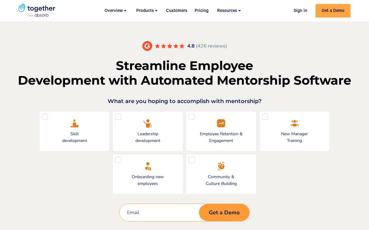 Together Software website preview