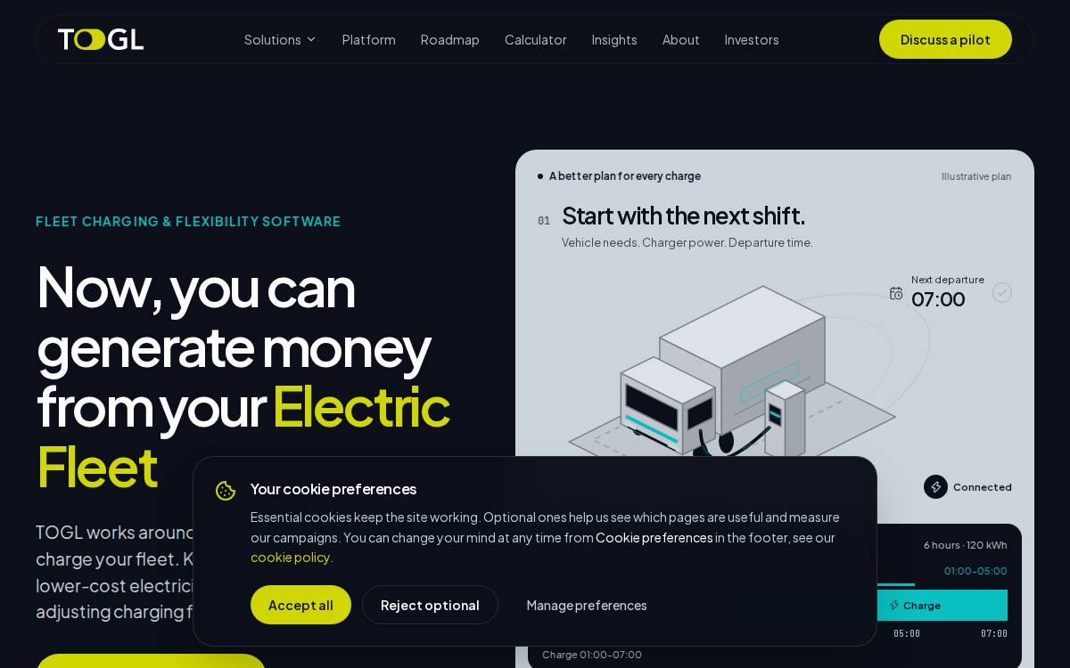 Togl website preview