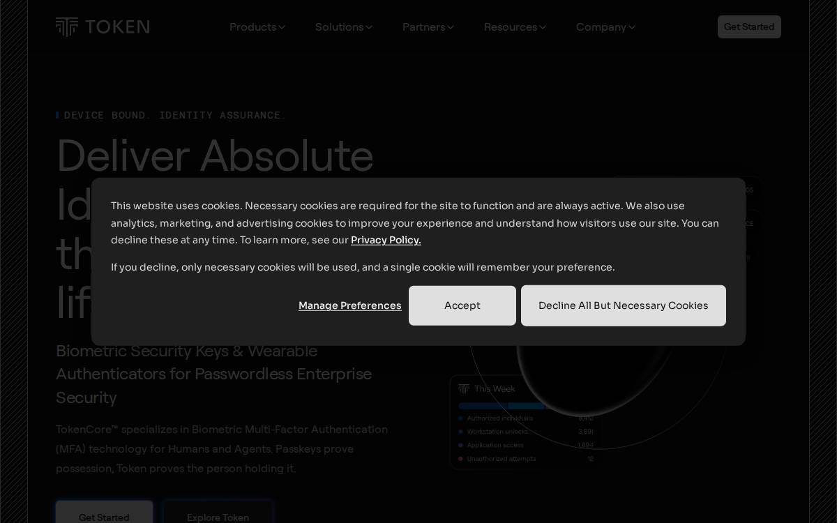 Token website preview