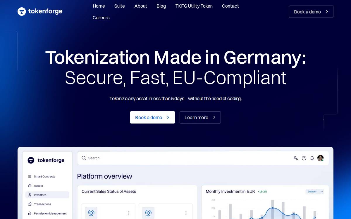 Tokenforge website preview
