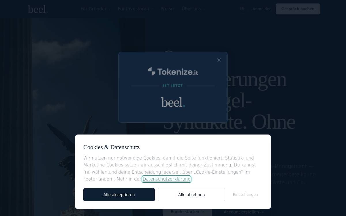 Tokenize website preview