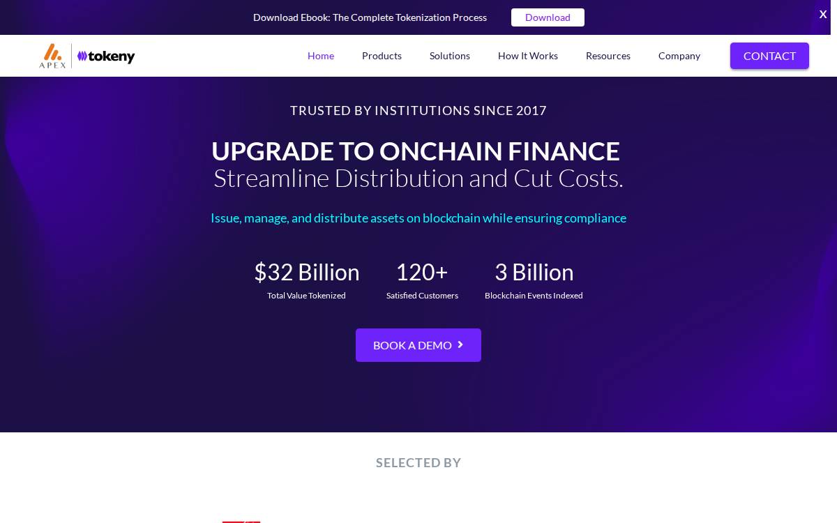 Tokeny website preview