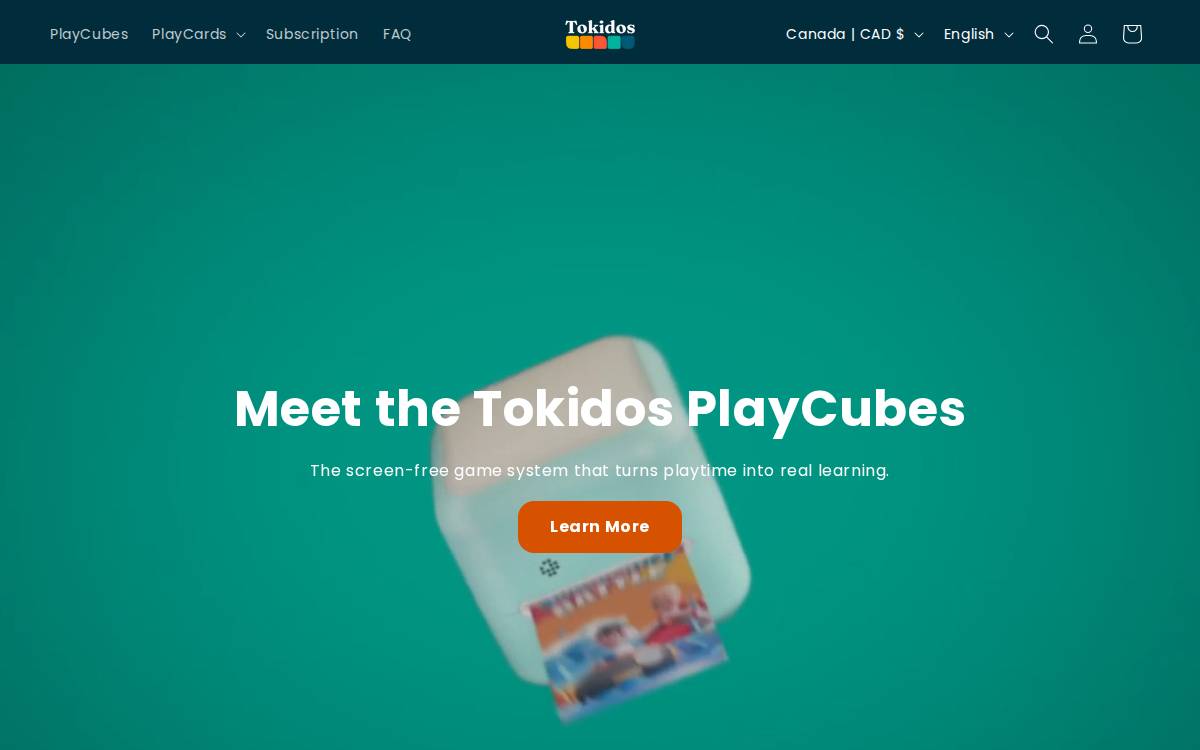 Tokidos website preview