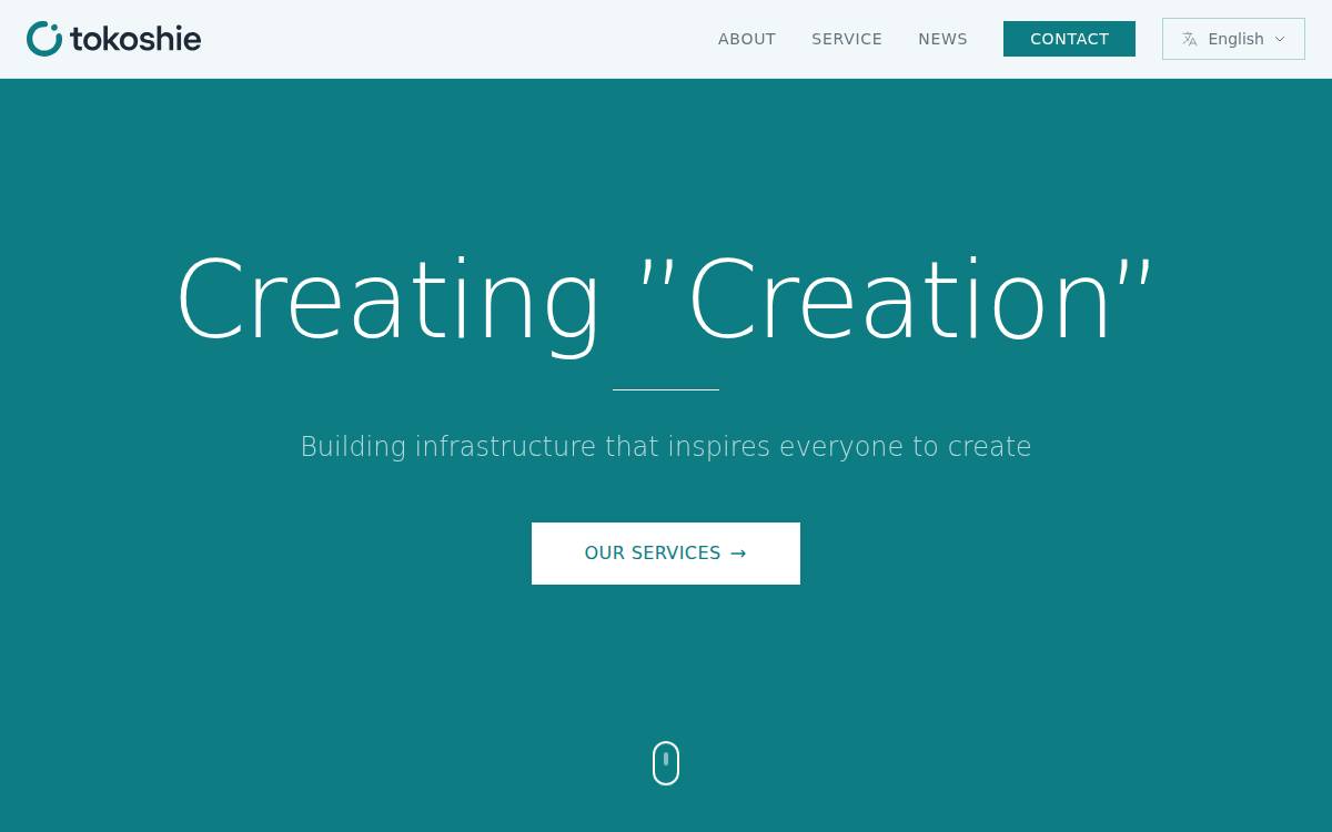 Tokoshie website preview