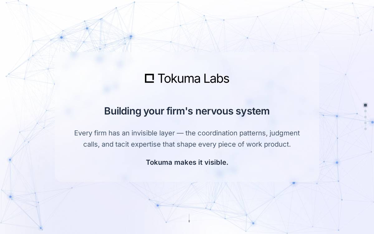 Tokumalabs website preview