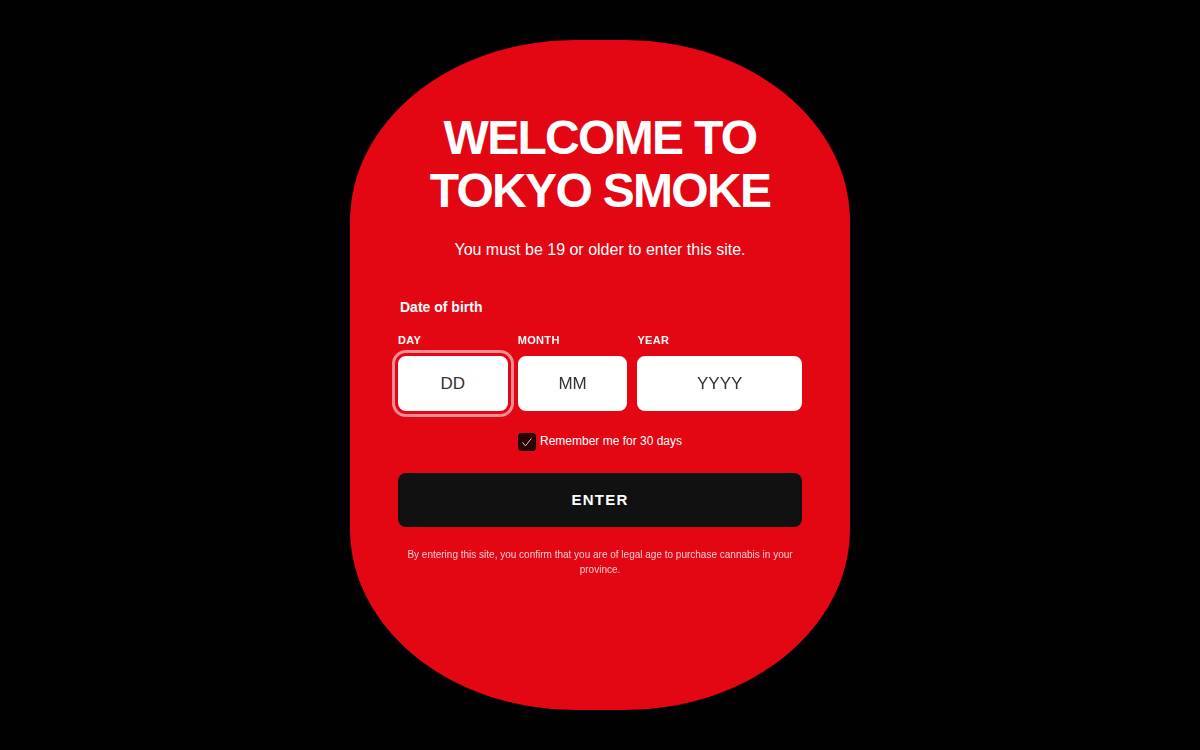 Tokyosmoke website preview