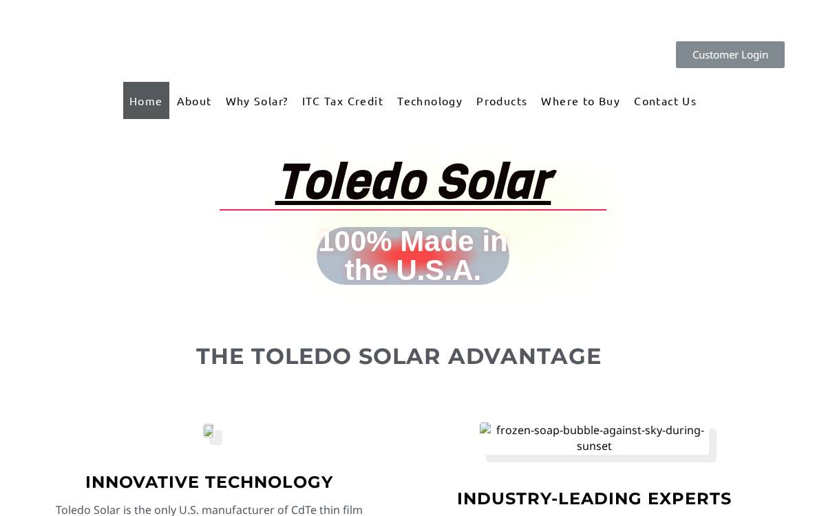 Toledo Solar website preview