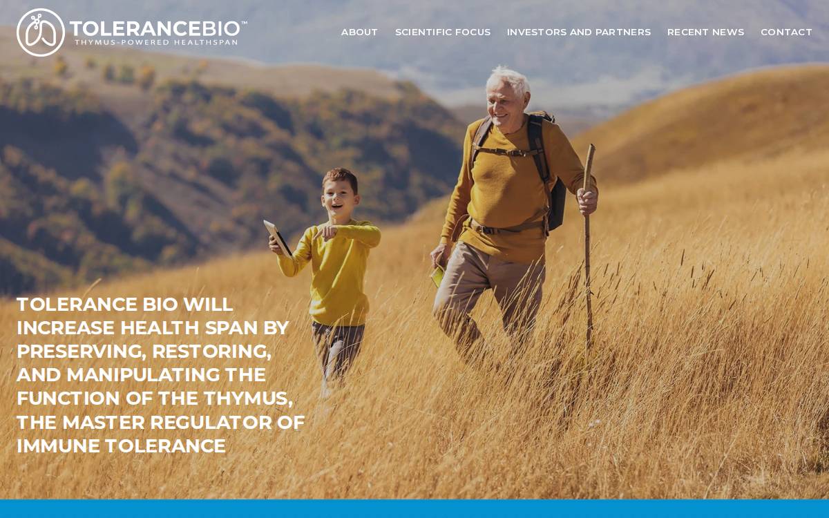 Tolerance Bio website preview