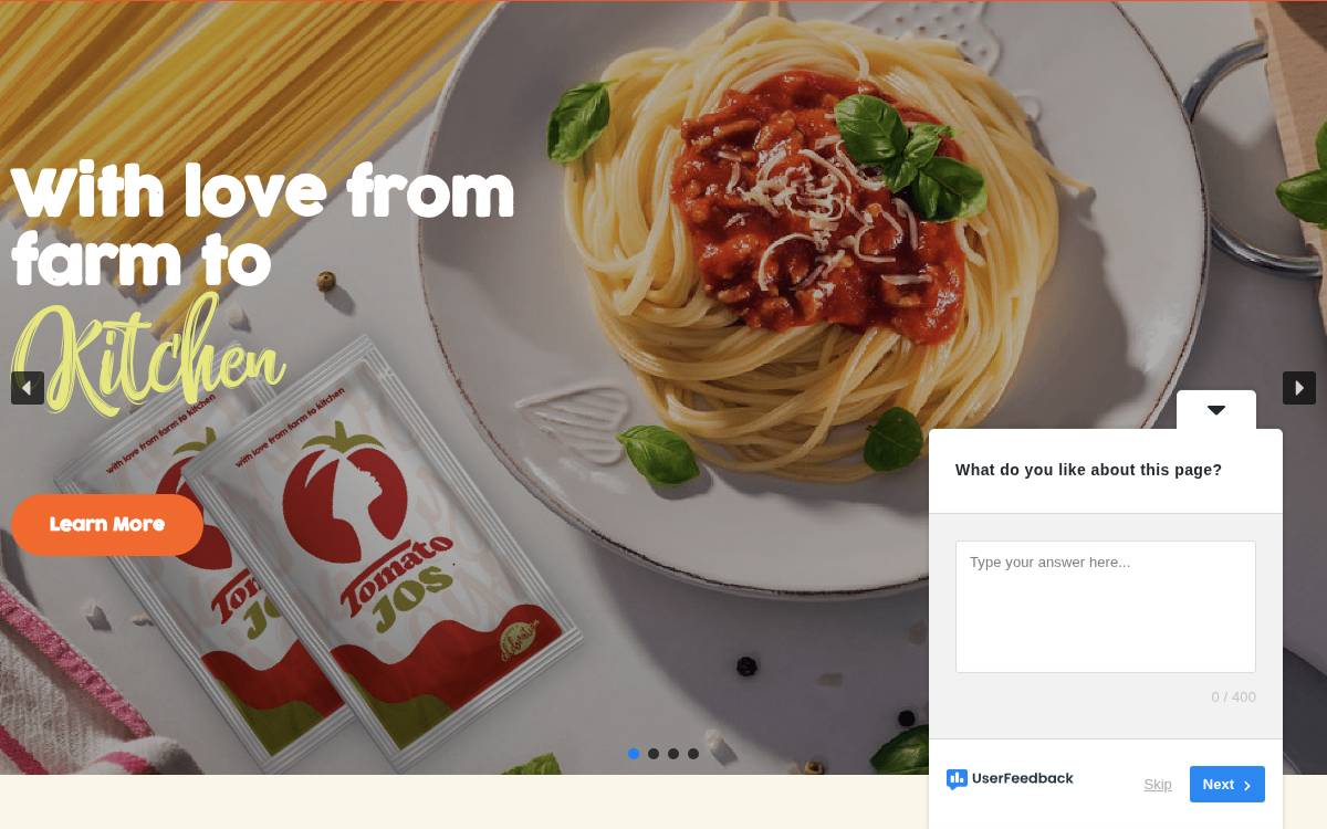 Tomato Jos website preview
