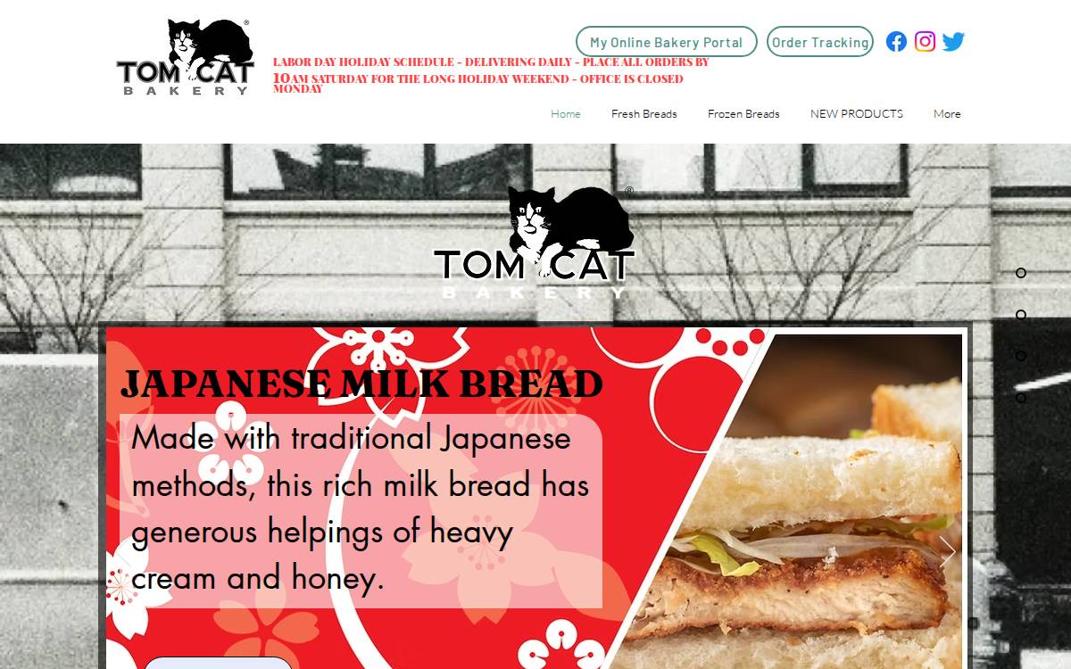 (tomcatbakery.com) website preview