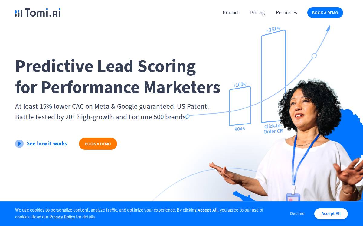 Tomi website preview