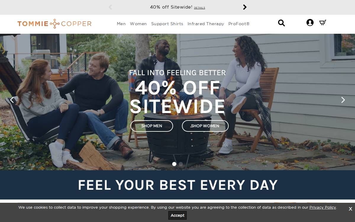 Tommie Copper website preview