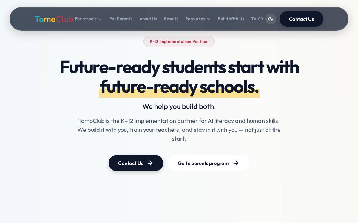 Tomo Club website preview