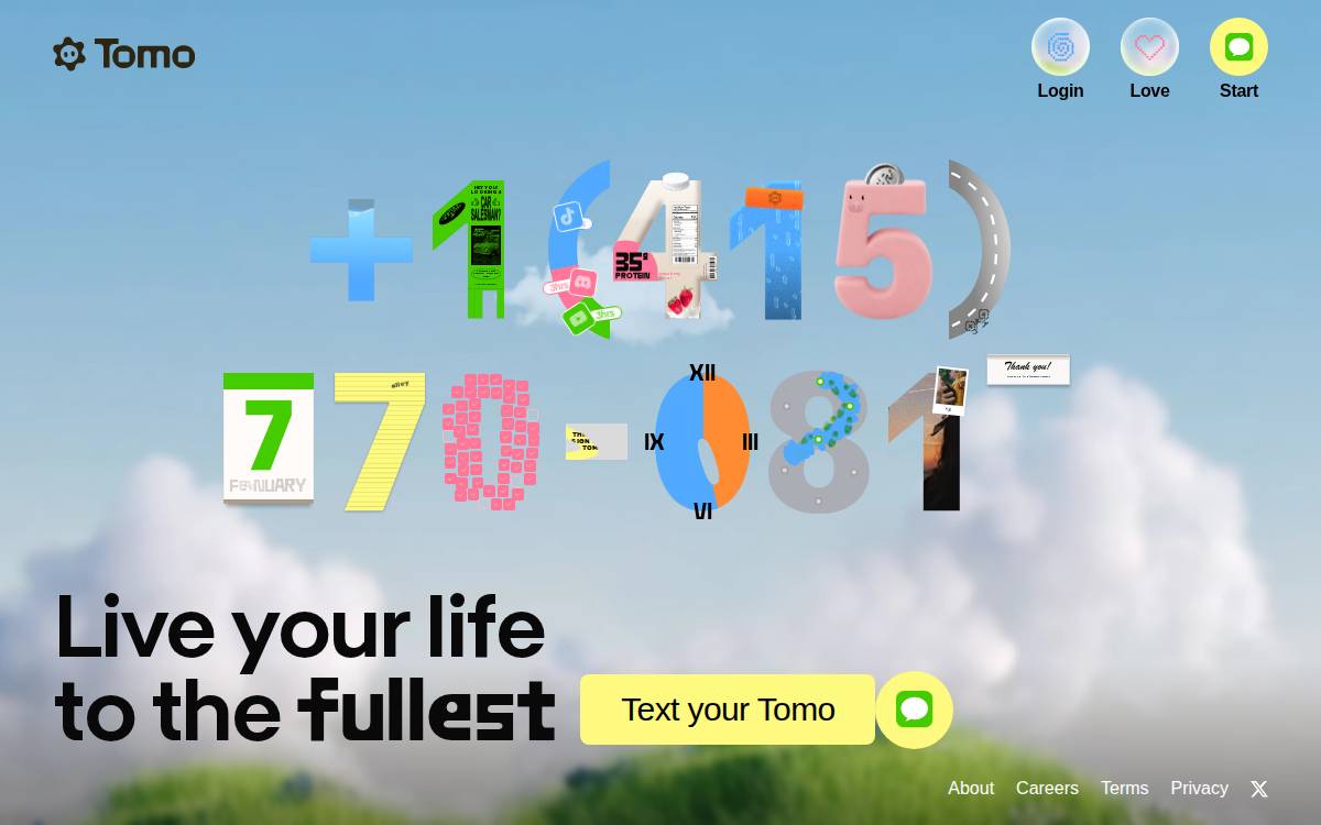 Tomo website preview