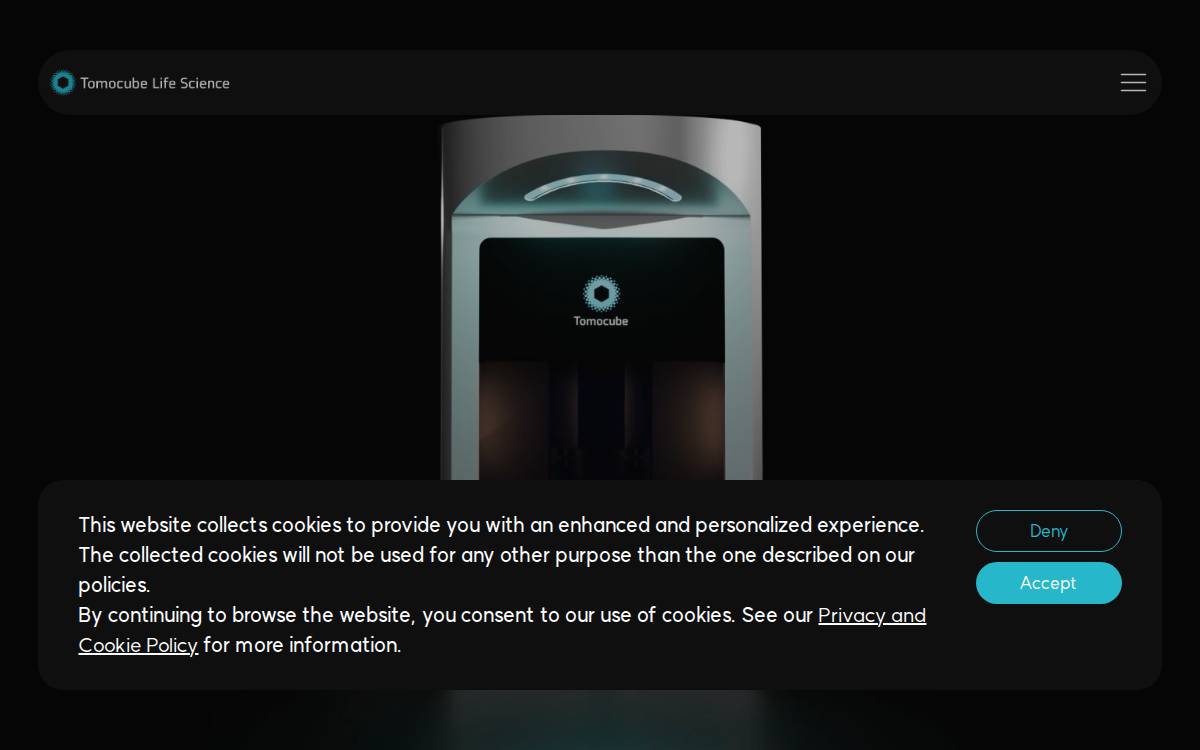 Tomocube website preview