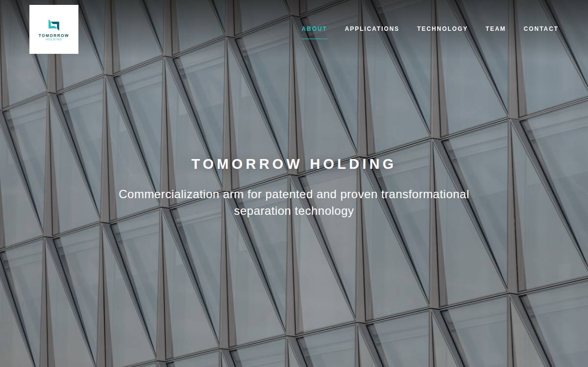 Tomorrow Holding website preview