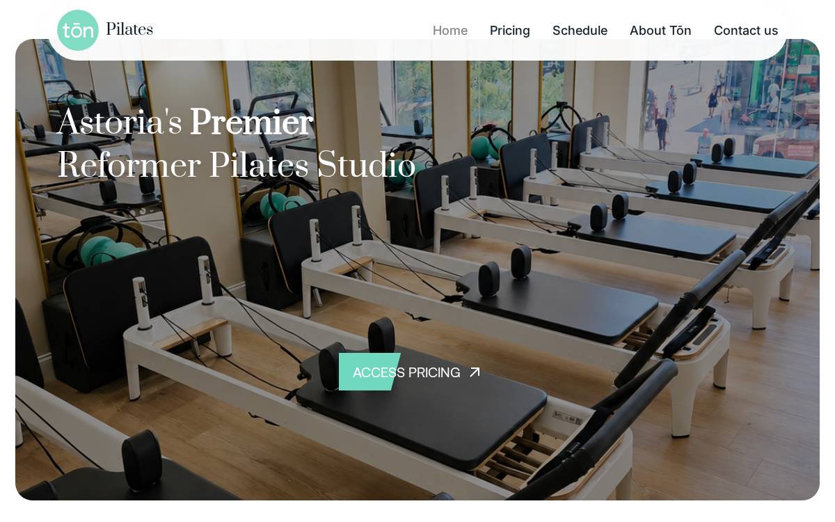 Ton Pilates website preview