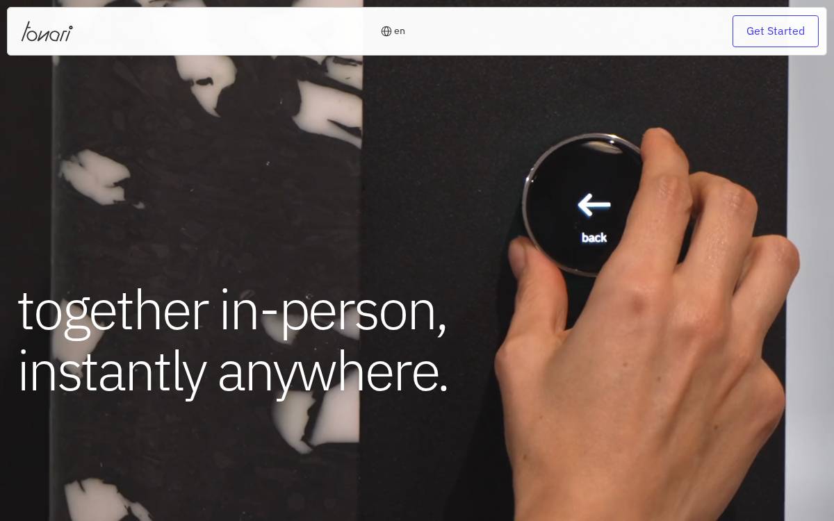 Tonari website preview