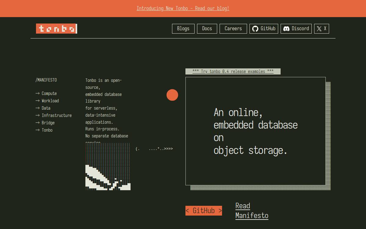 Tonbo website preview