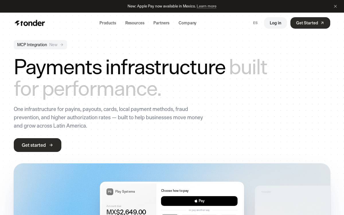 Tonder website preview