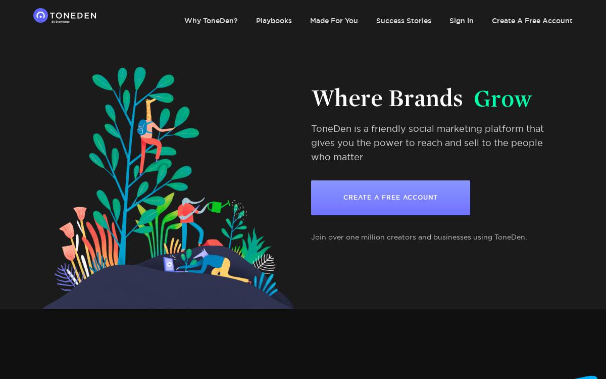 Toneden website preview