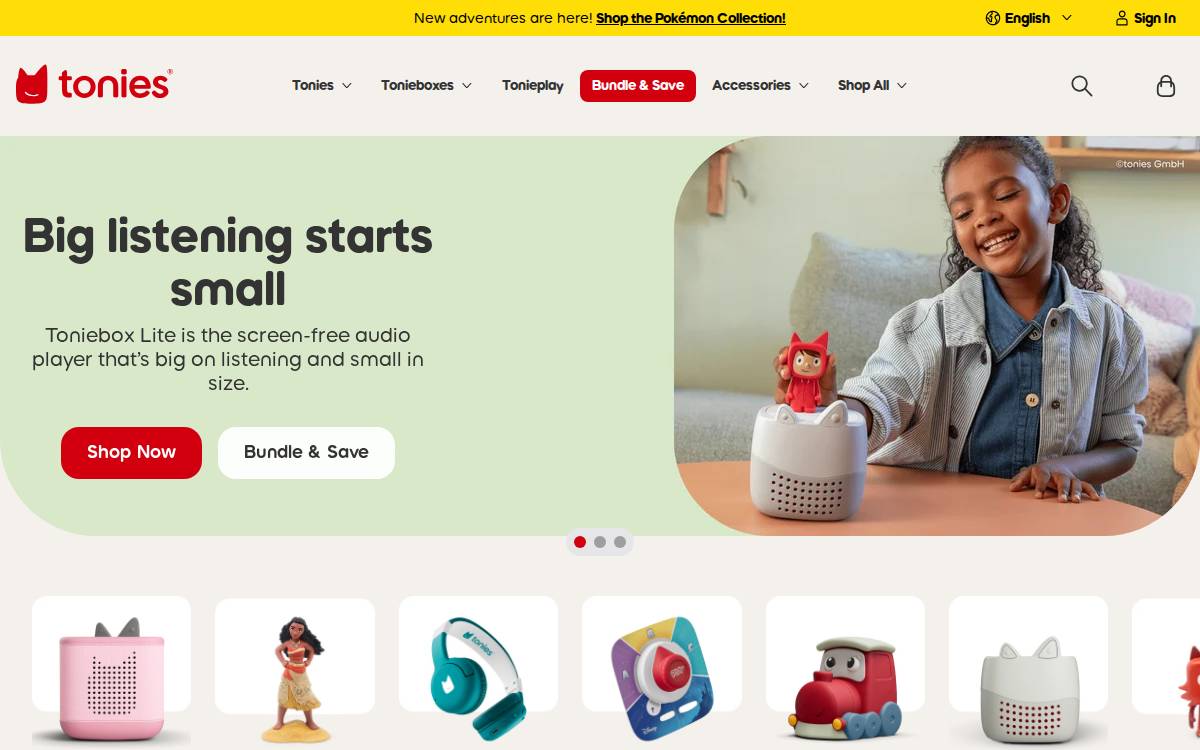 Tonies website preview