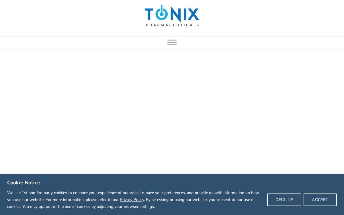 Tonix Pharmaceuticals Holding website preview