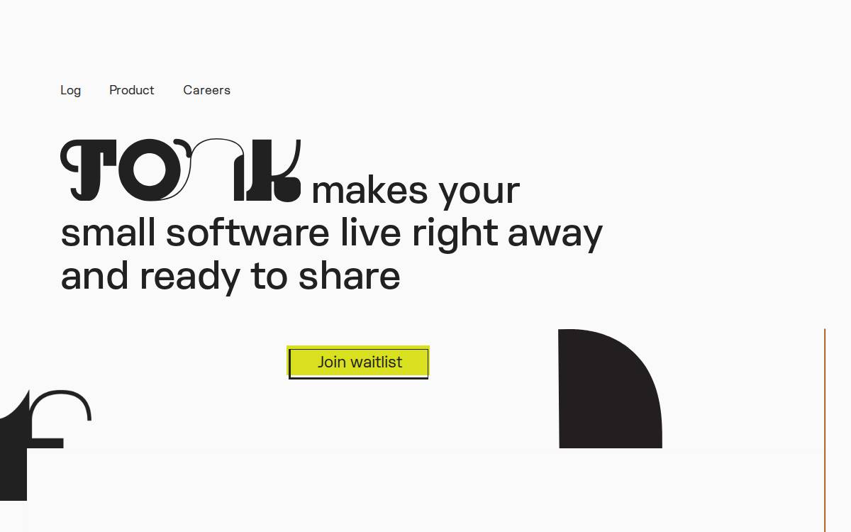 Tonk Labs website preview