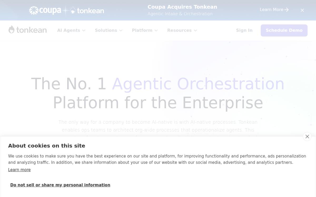 Tonkean website preview