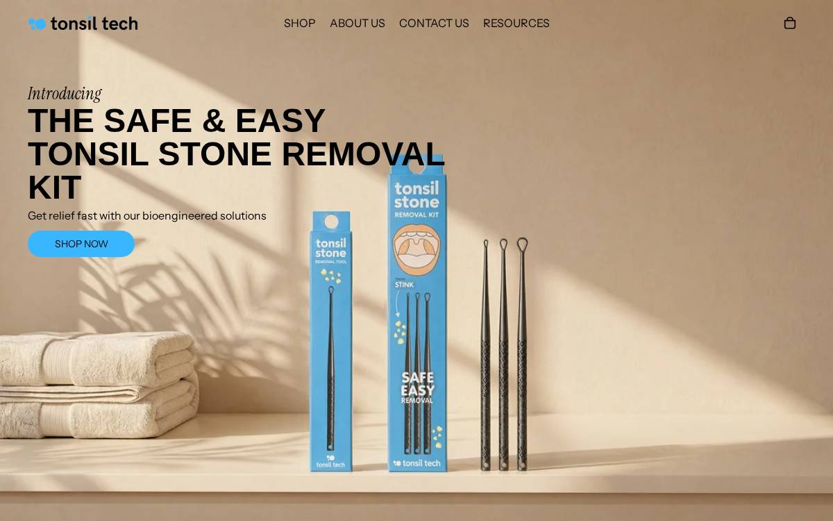 Tonsil Tech website preview