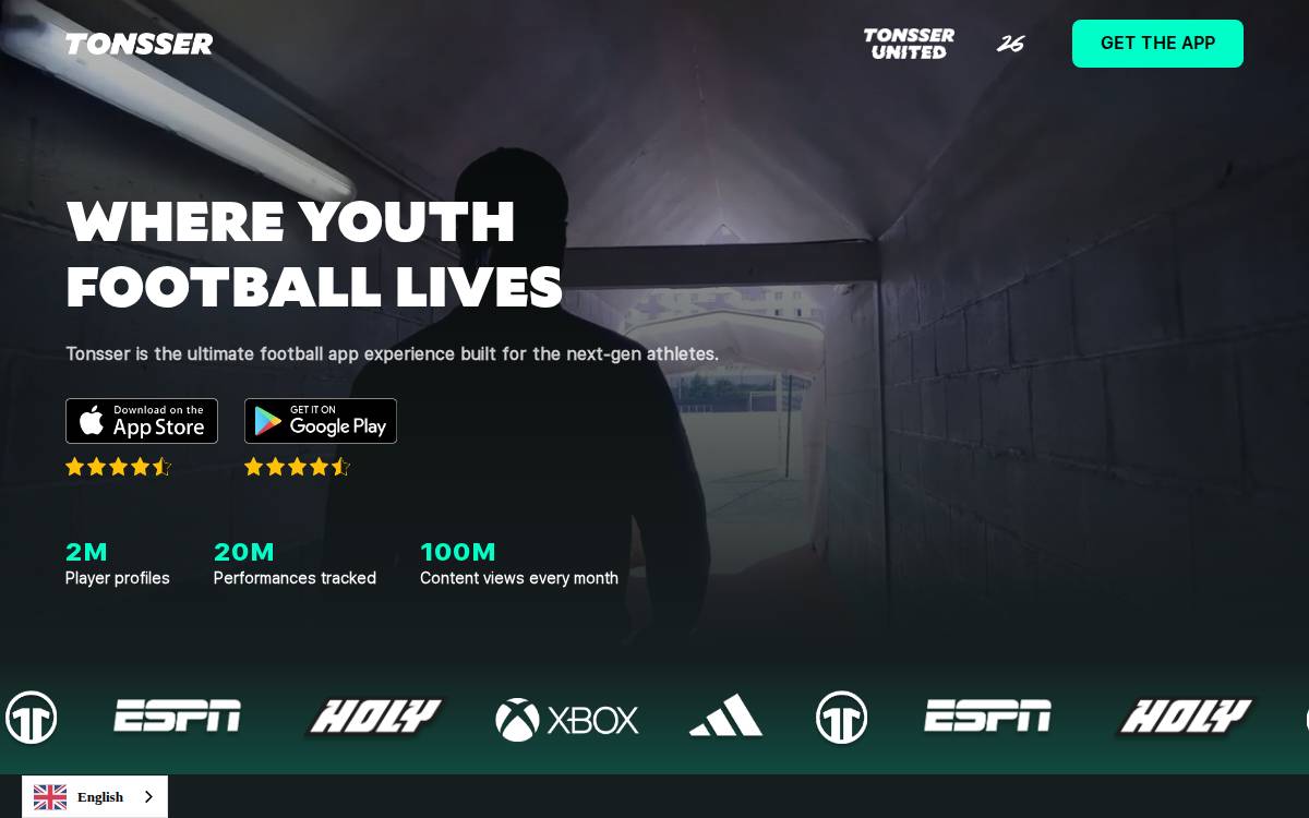 Tonsser website preview
