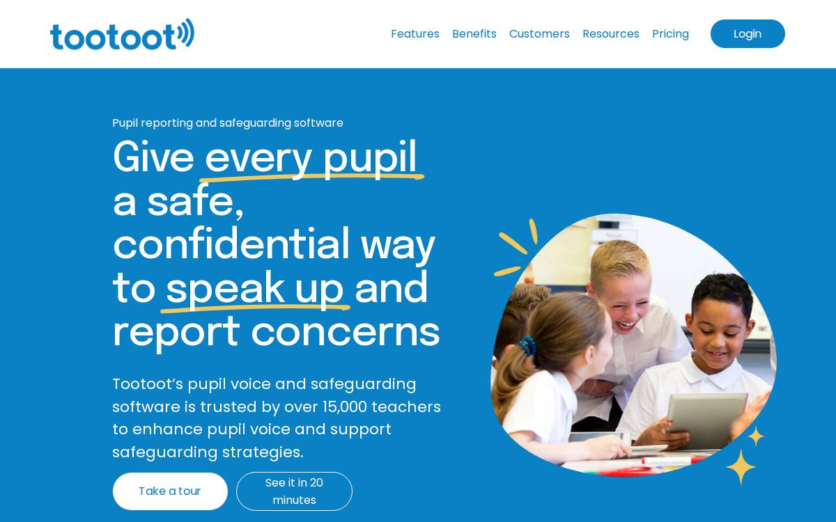 tootoot website preview