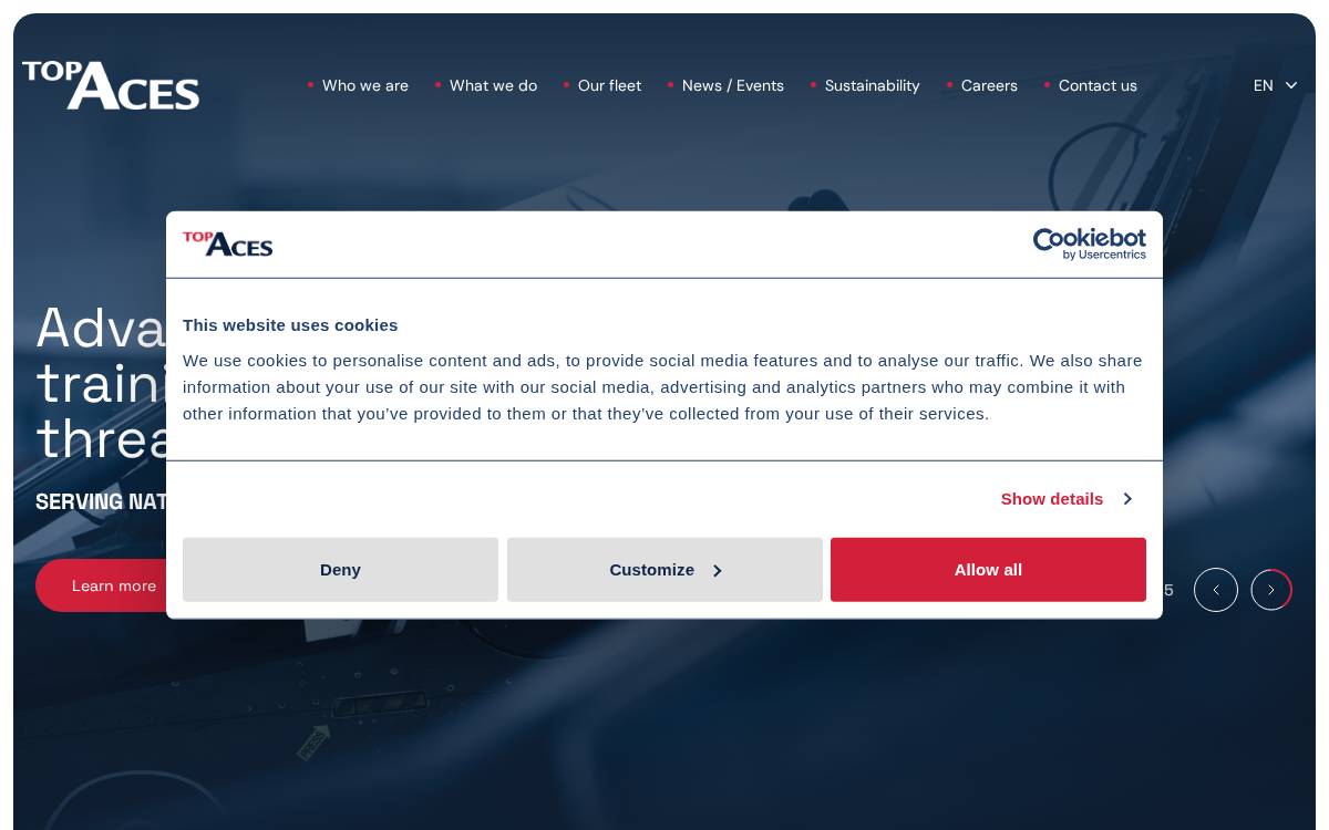 Top Aces website preview