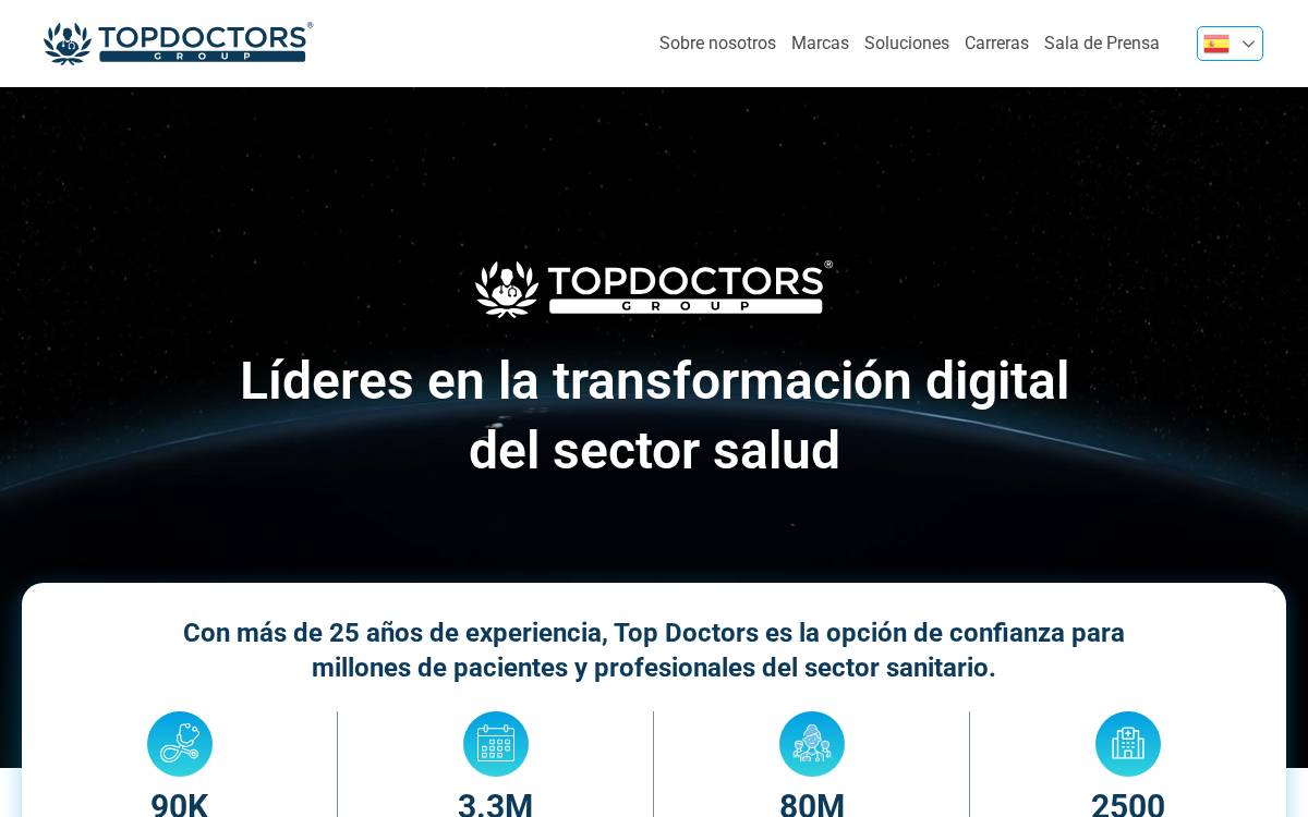 Top Doctors website preview