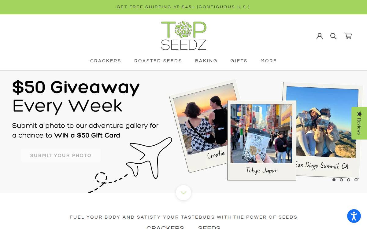 Top Seedz website preview