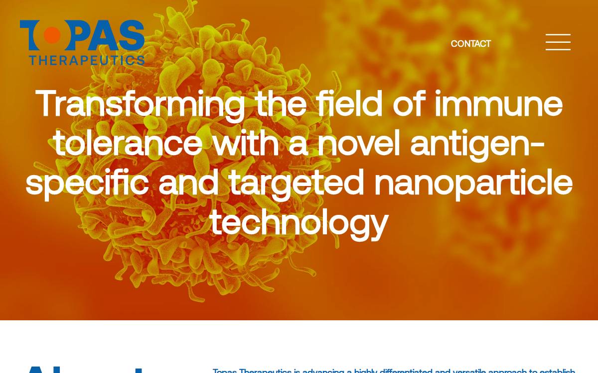 Topas Therapeutics website preview