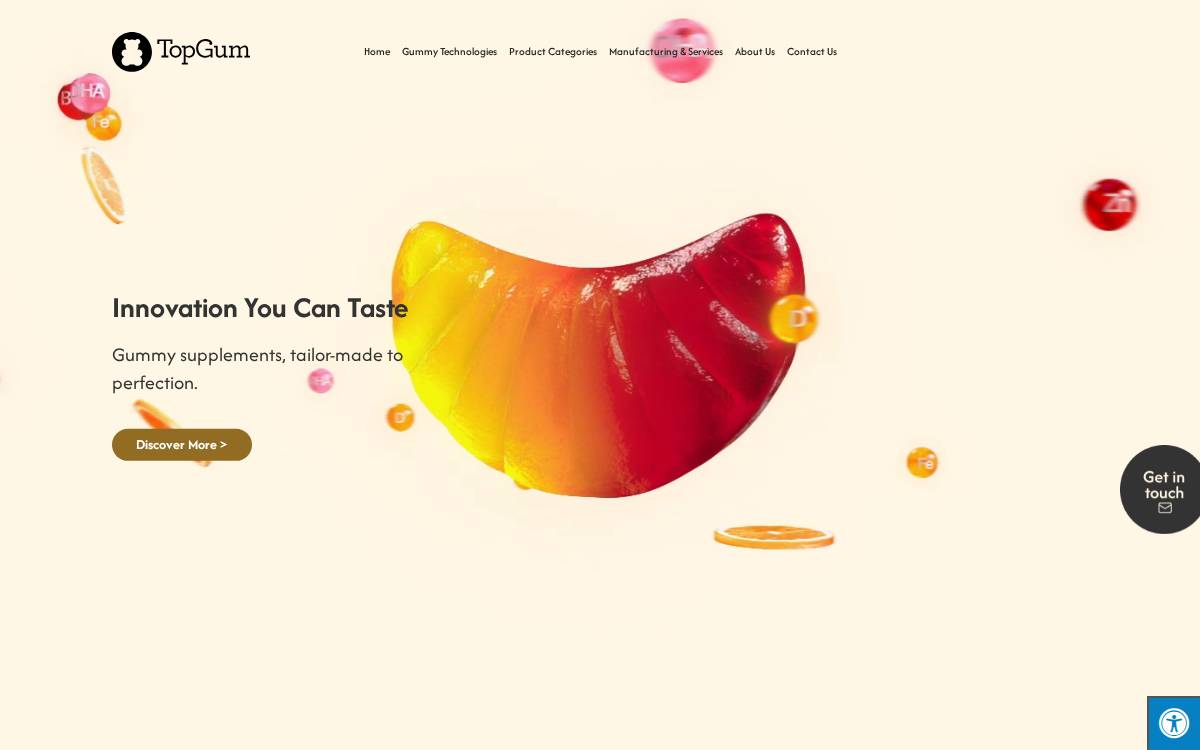 TopGum Industries website preview