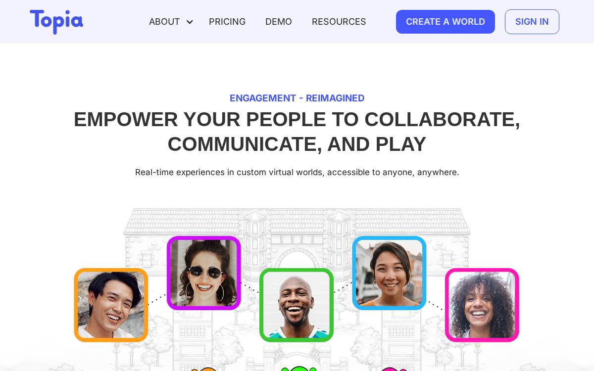 Topia website preview
