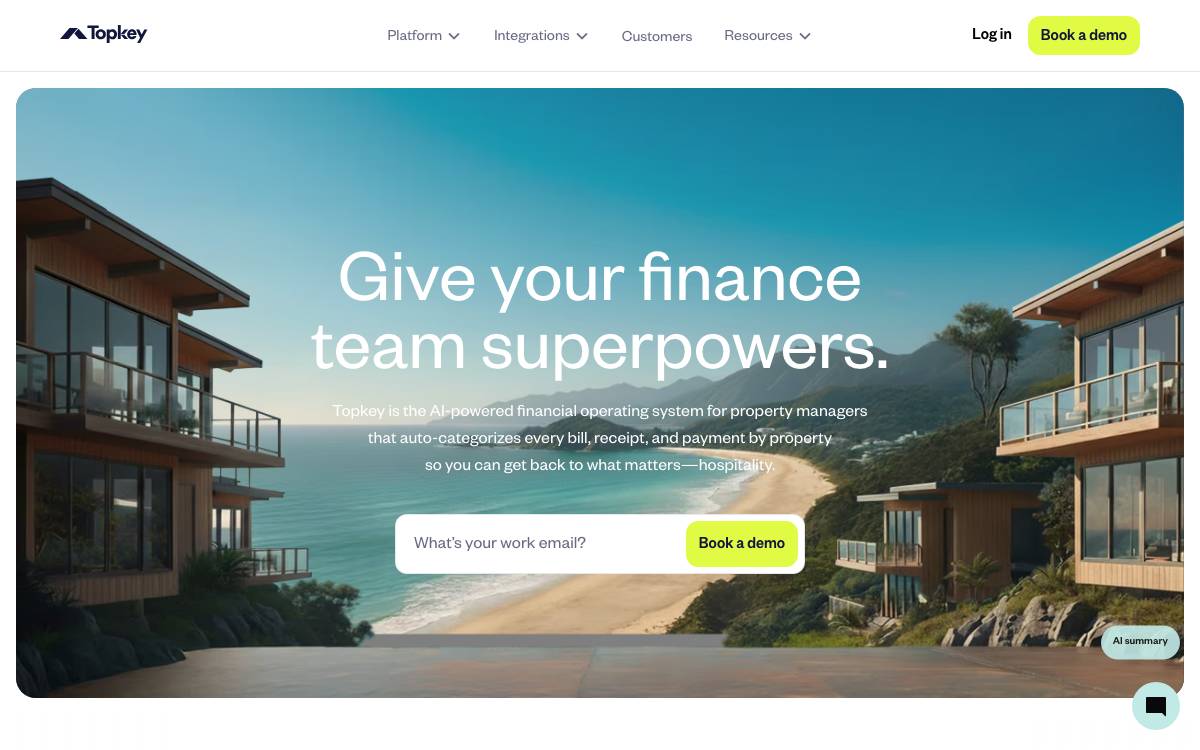 Topkey website preview