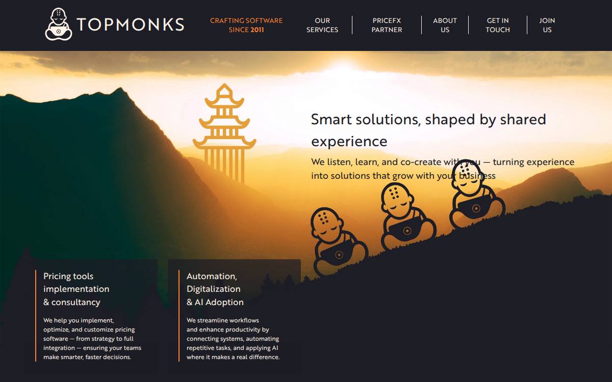 TopMonks website preview
