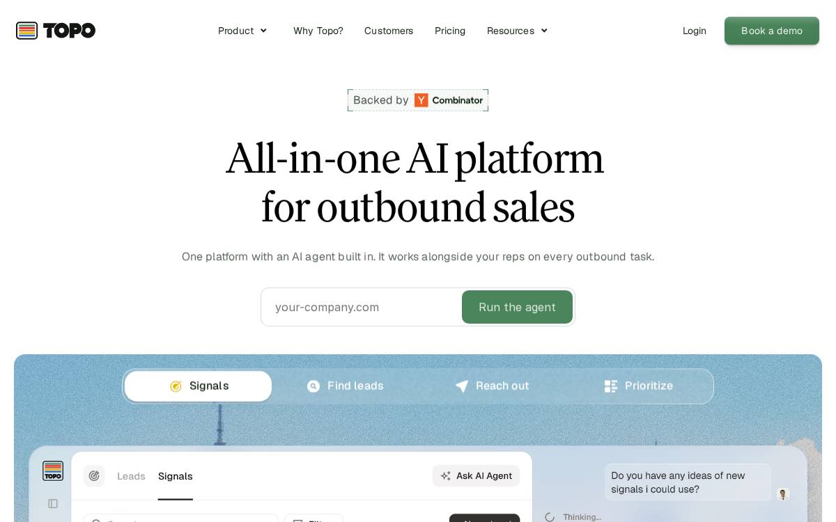 Topo website preview
