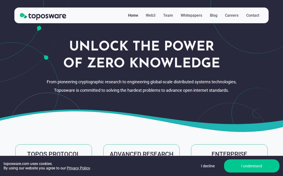 Toposware website preview