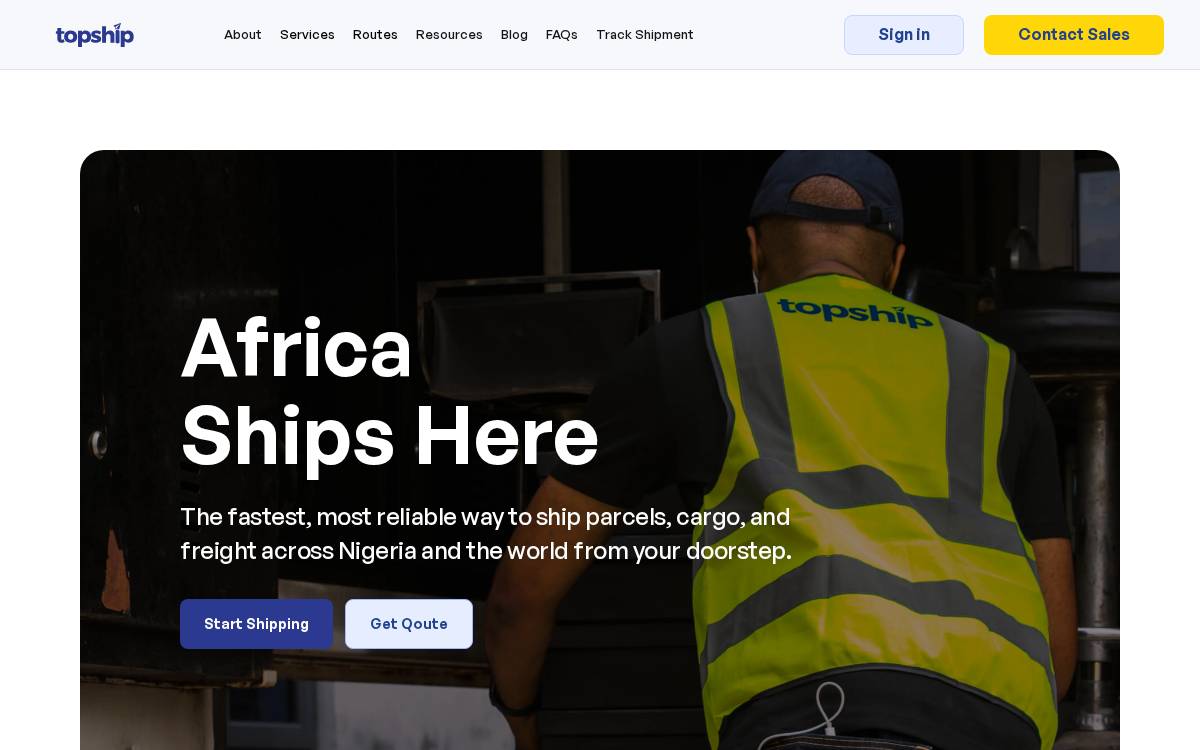 Topship website preview