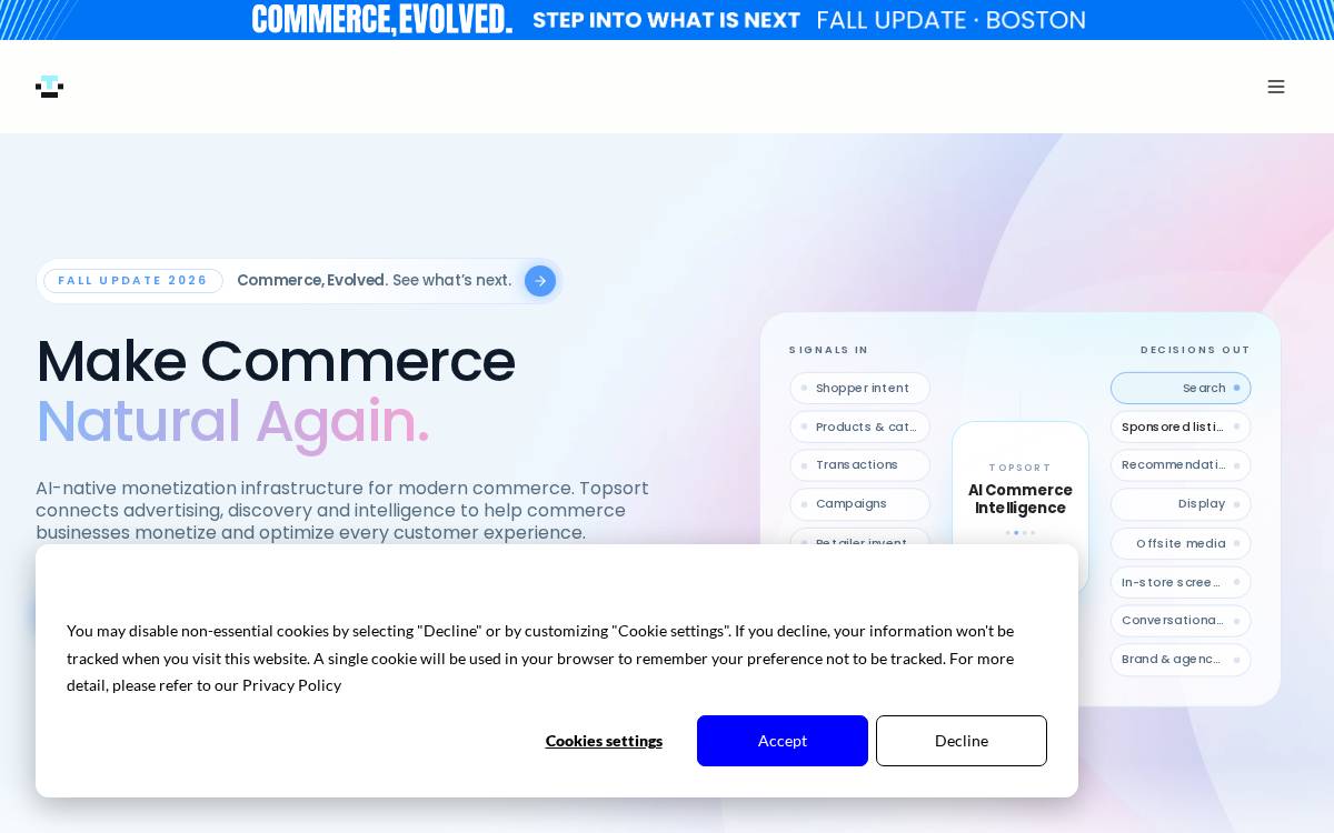 Topsort website preview
