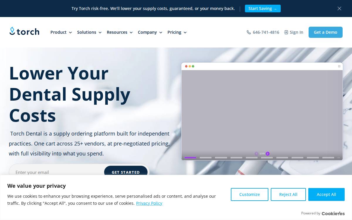 Torch Dental website preview