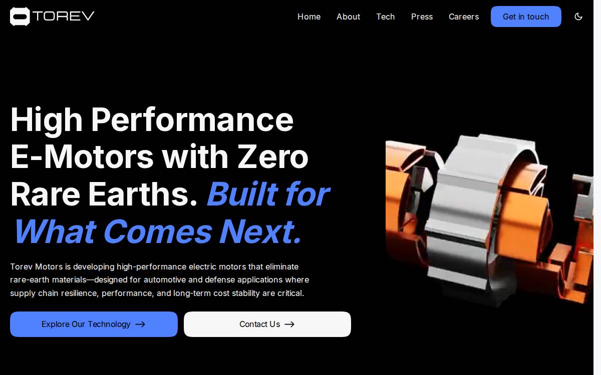 Torevmotors website preview