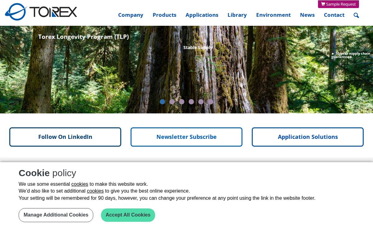 Torex USA website preview